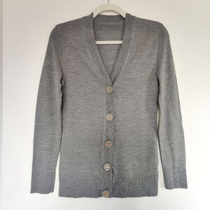Tory Burch wool cardigan Simone Gray, Size XS